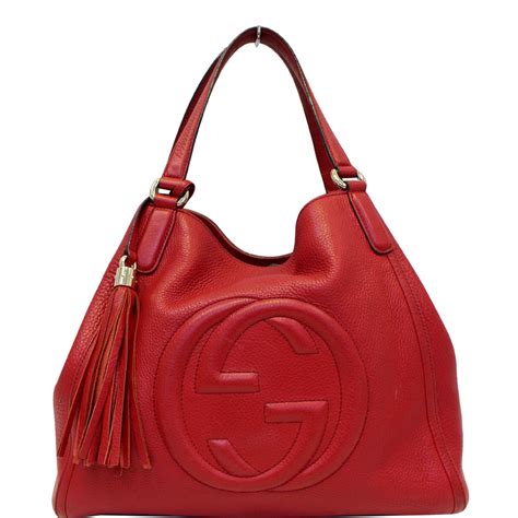 gucci red tote bag|Gucci tote bag with zipper.